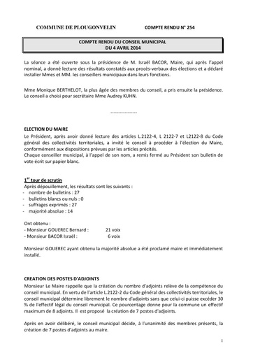 Séance du 25 février 2014