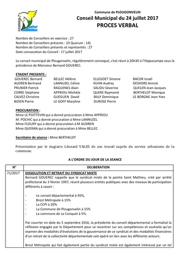 Séance du 24 juillet 2017