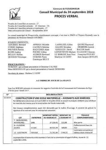 Séance du 24 septembre 18